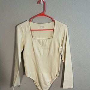 Tan Long Sleeve Bodysuit